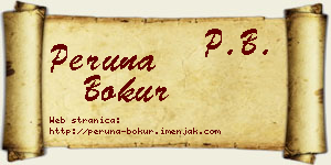 Peruna Bokur vizit kartica